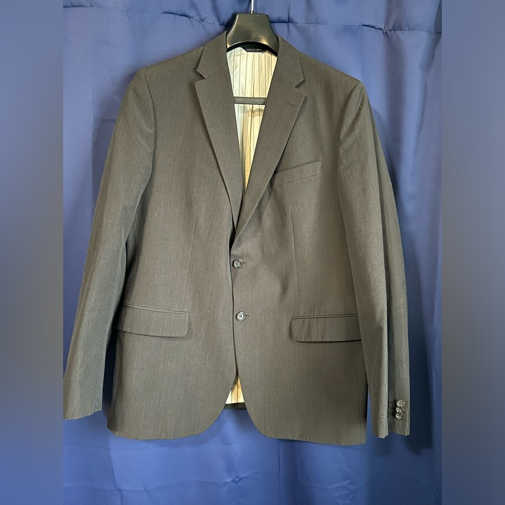 Banana Republic Wool/Cotton-blend Pinstripe Blazer